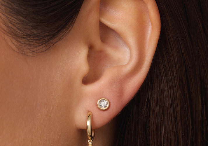 Tov Essentials Diamant Oorknopjes (0.05 Ct) 14 Karaat Goud Met Diamant