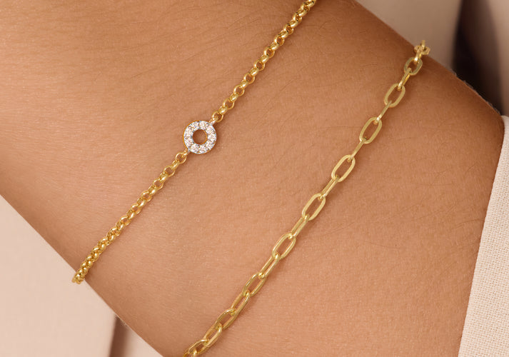 Tov Essentials Diamant Open Halo Armband (0.05 Ct) 14 Karaat Goud Met Diamanten