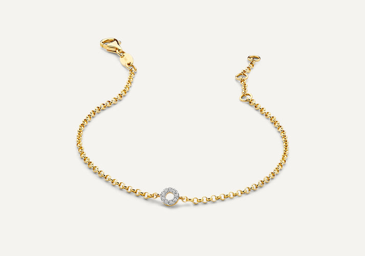 Tov Essentials Diamant Open Halo Armband (0.05 Ct) 14 Karaat Goud Met Diamanten