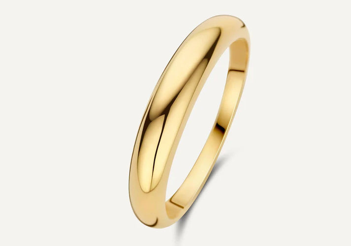 Tov Essentials Dome Trilogie Zirkonia Ringen Set 14 Karaat Goud