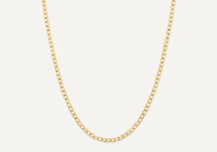 tov essentials Dunne Curb Schakelketting 14 Karaat Goud tov essentials Dunne Curb Schakelketting 14 Karaat Goud