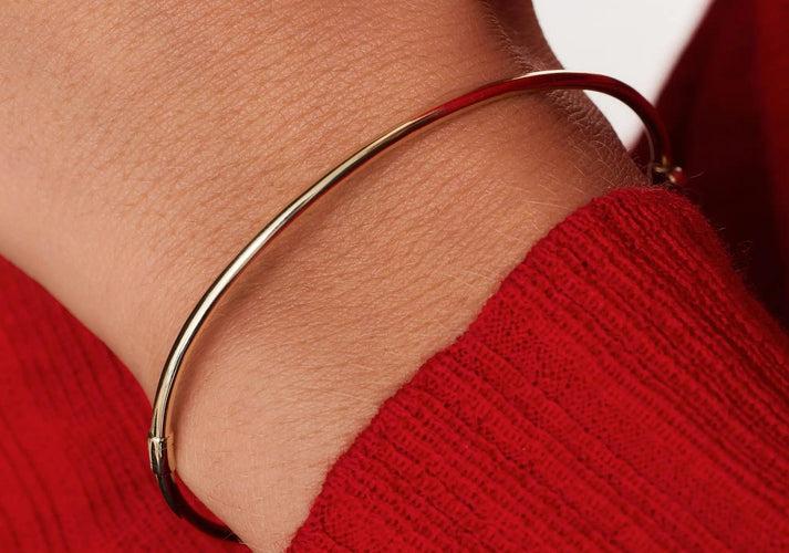 Tov Essentials Dunne Essential Bangle 14 Karaat Goud