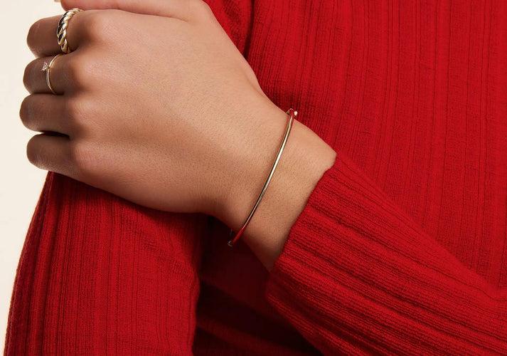 Tov Essentials Dunne Essential Bangle 14 Karaat Goud