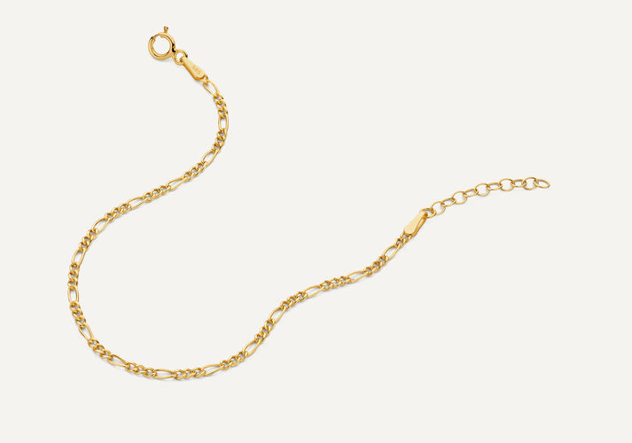 Tov Essentials Dunne Figaro Schakelarmband 14 Karaat Goud