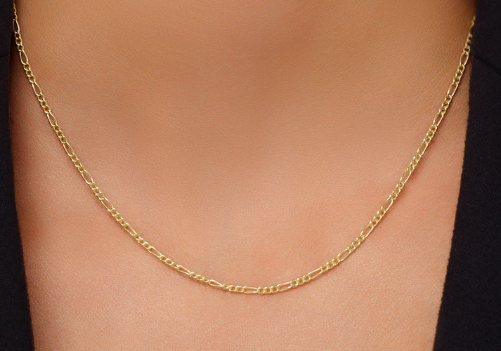 Tov Essentials Dunne Figaro Schakelketting 14 Karaat Goud