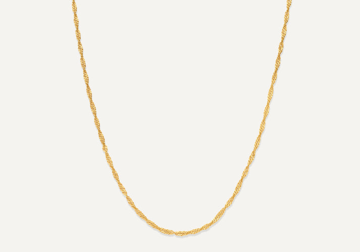 tov essentials Dunne Gedraaide Koordketting 14 Karaat Goud tov essentials Dunne Gedraaide Koordketting 14 Karaat Goud