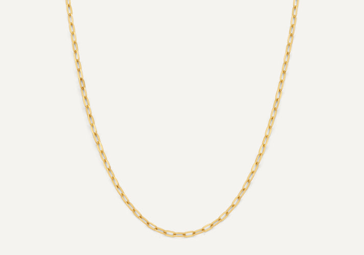 tov essentials Dunne Paperclip Schakelketting 14 Karaat Goud tov essentials Dunne Paperclip Schakelketting 14 Karaat Goud