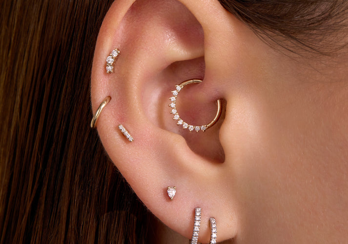 Tov Essentials Essential Cartilage Hoop Piercing (9mm) 14 Karaat Goud