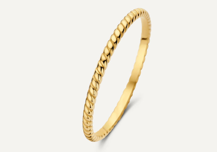 tov essentials Essential Gedraaide Aanschuifring 14 Karaat Goud