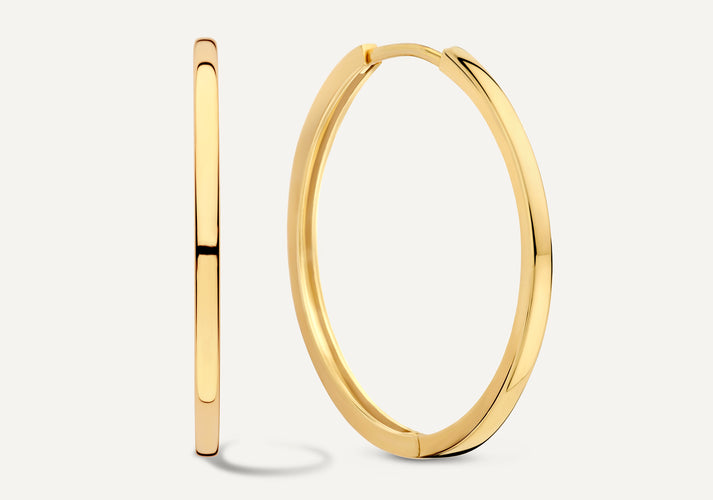 tov essentials Essential Grote Hoops (25mm) 14 Karaat Goud tov essentials Essential Grote Hoops (25mm) 14 Karaat Goud