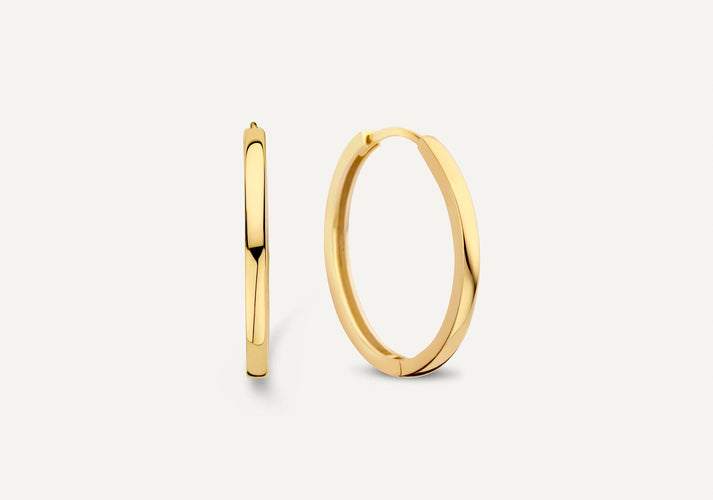 tov essentials Essential Medium Hoops (18mm) 14 Karaat Goud