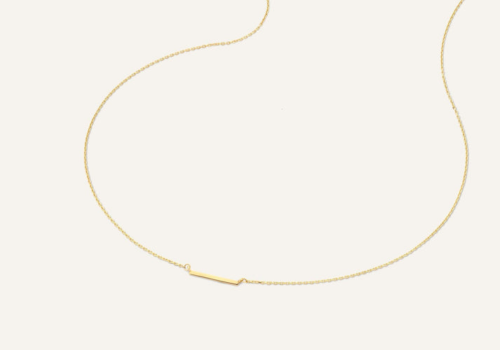 Tov Essentials Essential Staaf Ketting 14 Karaat Goud