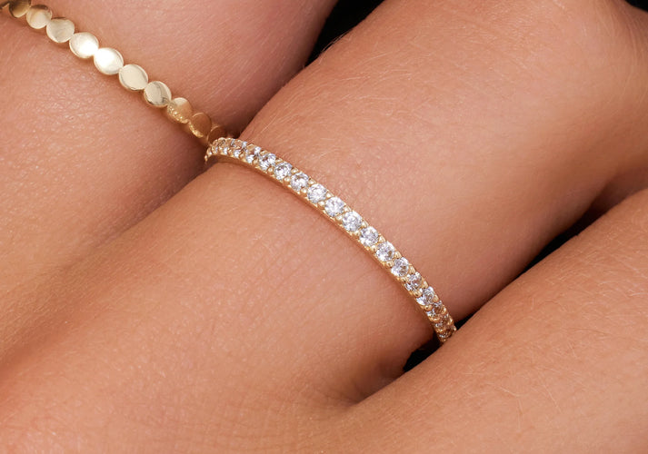 Tov Essentials Essential Zirkonia Eternity Ring 14 Karaat Goud