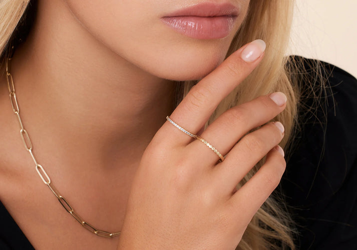 Tov Essentials Essential Zirkonia Eternity Ring 14 Karaat Goud