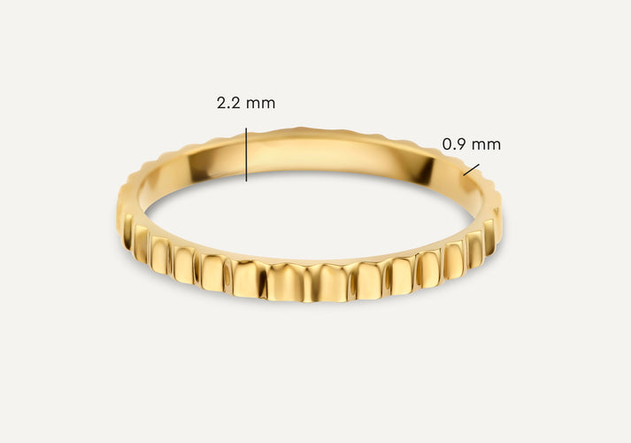 Tov Essentials Eternity Line Band Ring 14 Karaat Goud