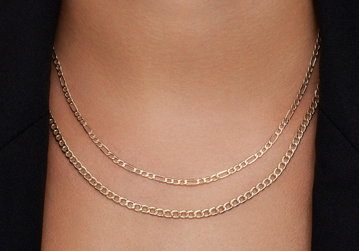 Tov Essentials Figaro Schakelketting 14 Karaat Goud