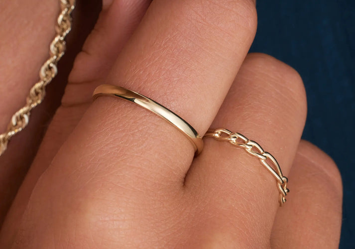 Tov Essentials Figaro Stacker Ringen Set 14 Karaat Goud