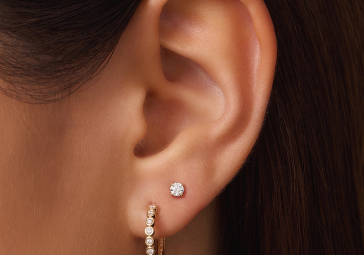 Tov Essentials Four Prong Diamant Oorbellen Set (0.30 Ct) 14 Karaat Goud Met Diamanten