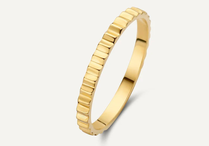 Tov Essentials Gedraaide Eternity Ringen Set 14 Karaat Goud