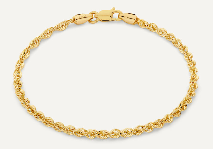 tov essentials Gedraaide Koordarmband 14 Karaat Goud