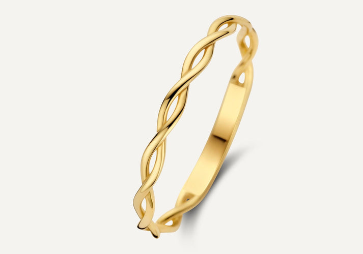 tov essentials Gevlochten Aanschuifring 14 Karaat Goud tov essentials Gevlochten Aanschuifring 14 Karaat Goud
