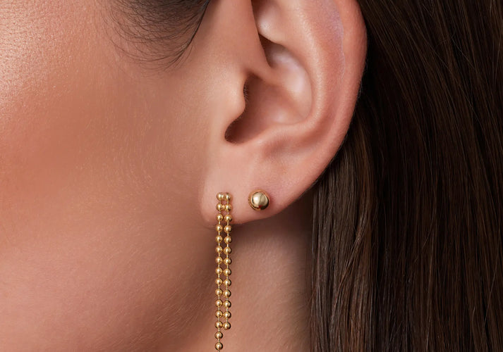 Tov Essentials Groot Bolletje Oorknopjes 14 Karaat Goud