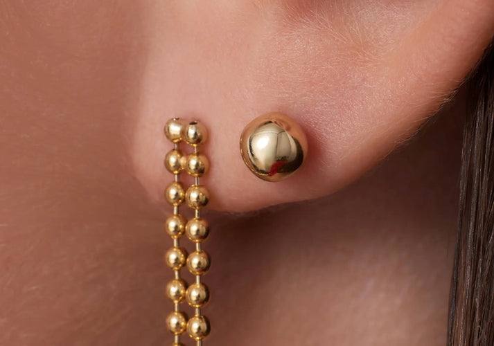 Tov Essentials Groot Bolletje Oorknopjes 14 Karaat Goud