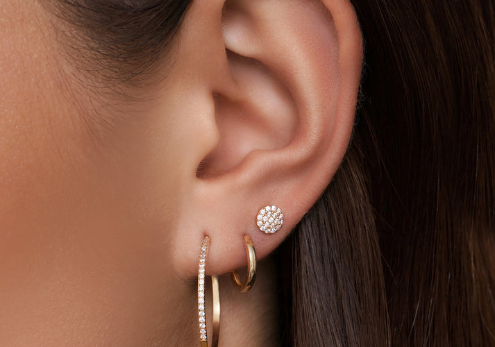 Tov Essentials Huggie Hoops Zirkonia Oorbellen Set 14 Karaat Goud