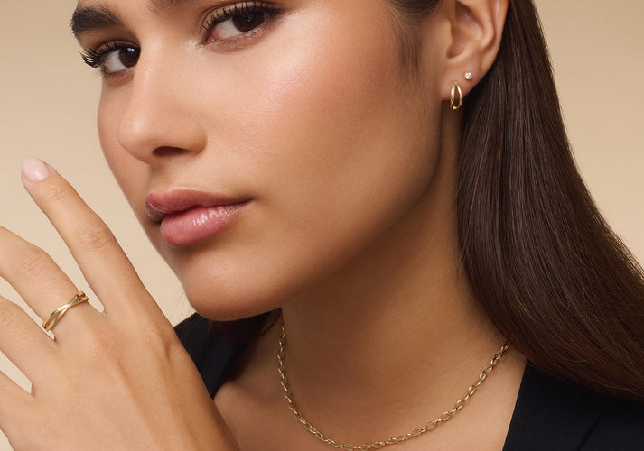 Tov Essentials Klein Zirkonia Oorknopjes 14 Karaat Goud