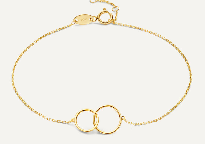 tov essentials Linked Infinity Armband 14 Karaat Goud