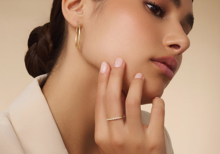 Tov Essentials Marquise En Round Cut Zirkonia Ring 14 Karaat Goud