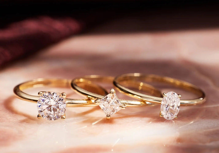 Tov Essentials Oval Cut Zirkonia Ring 14 Karaat Goud