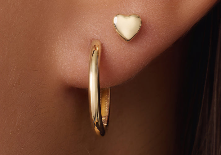 Tov Essentials Ovale Kleine Hoops (15mm) 14 Karaat Goud