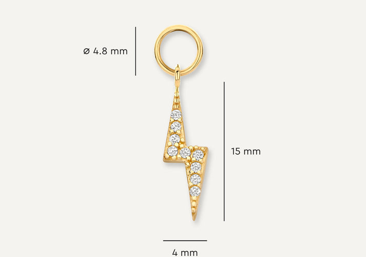 Tov Essentials Pavé Zirkonia Oorbel Bedels Set 14 Karaat Goud