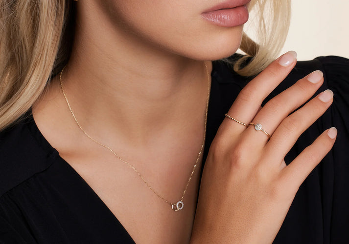 Tov Essentials Pavé Zirkonia Rond Ring 14 Karaat Goud