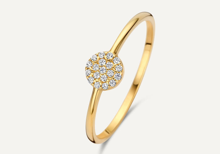 tov essentials Pavé Zirkonia Rond Ring 14 Karaat Goud