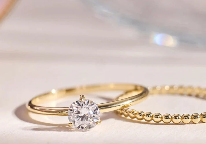 Tov Essentials Prong Bolletes Zirkonia Ringen Set 14 Karaat Goud