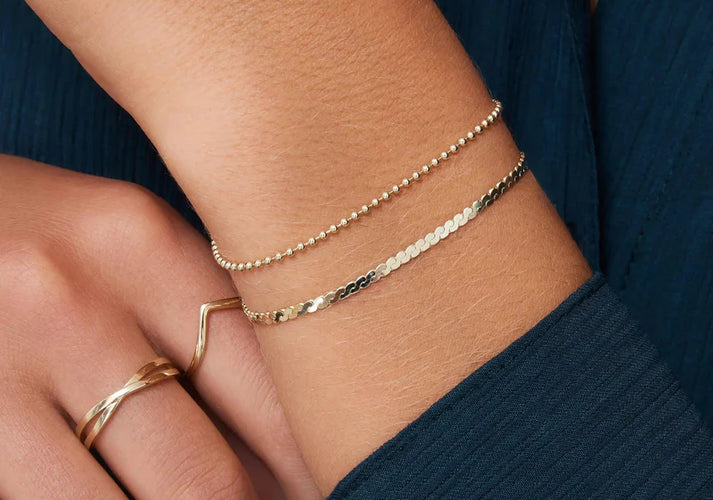 Tov Essentials Serpentine Bolletjes Armbanden Set 14 Karaat Goud