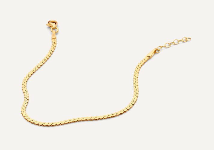 Tov Essentials Serpentine Schakelarmband 14 Karaat Goud