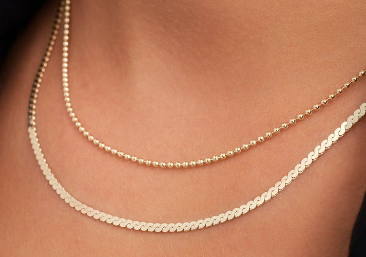 Tov Essentials Serpentine Schakelketting 14 Karaat Goud