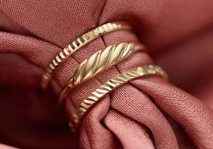 Tov Essentials Silhouettes Ringen Set 14 Karaat Goud