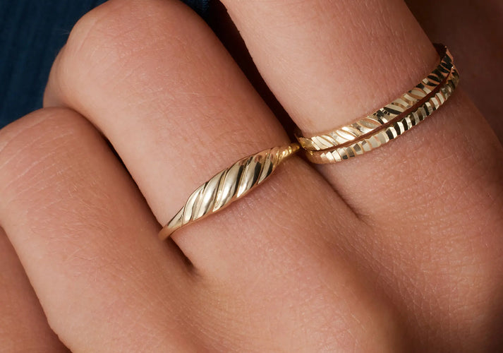 Tov Essentials Silhouettes Ringen Set 14 Karaat Goud