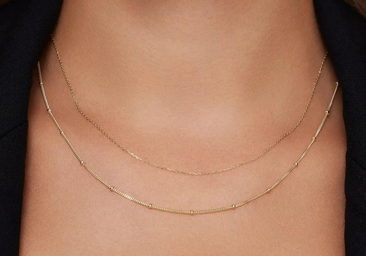 Tov Essentials Stationed Bolletjes Essential Kettingen Set 14 Karaat Goud