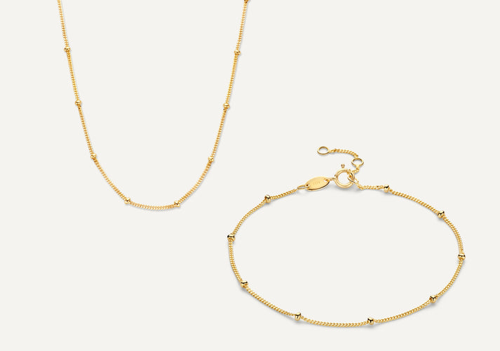 tov essentials Stationed Bolletjes Set 14 Karaat Goud