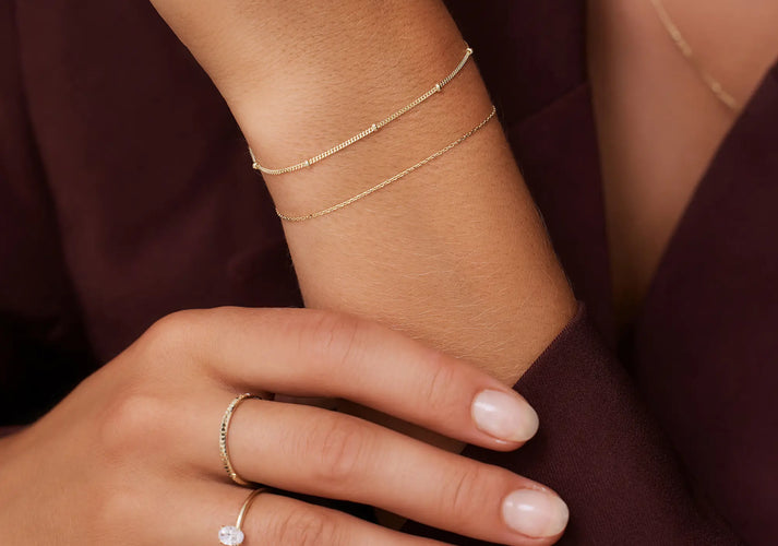 Tov Essentials Stationed Essential Armbanden Set 14 Karaat Goud