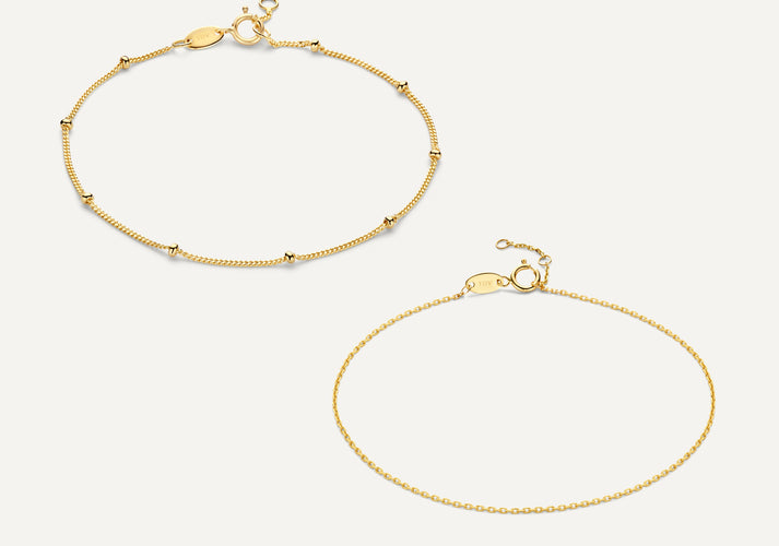 tov essentials Stationed Essential Armbanden Set 14 Karaat Goud