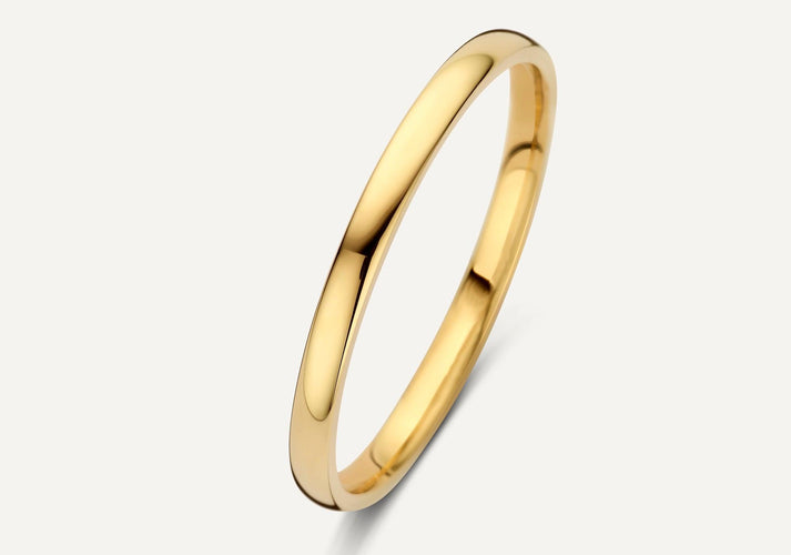 tov essentials 2 mm Curve Band Ring 14 Karaat Goud