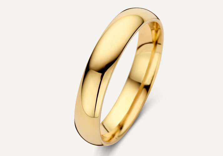 tov essentials 4 mm Curve Band Ring 14 Karaat Goud