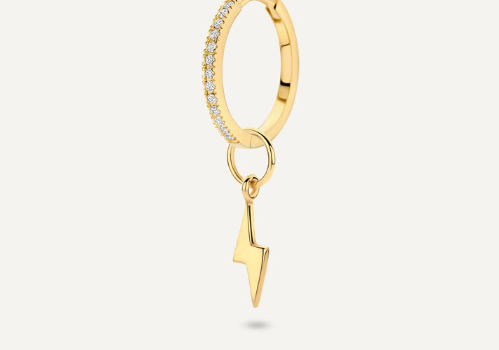 Tov Essentials Bliksem Oorbel Bedel 14 Karaat Goud