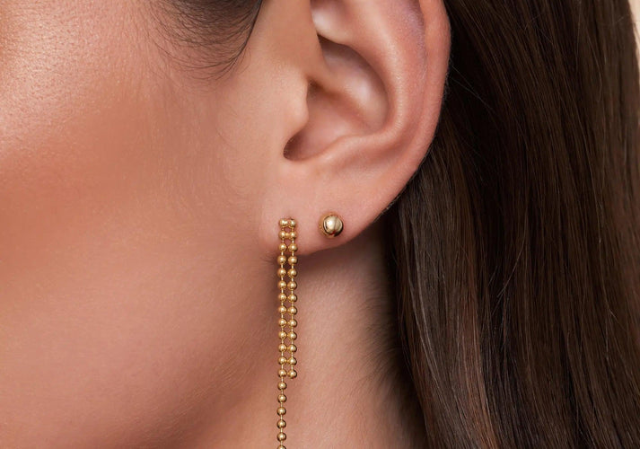 Tov Essentials Bolletjes Oorhangers 14 Karaat Goud